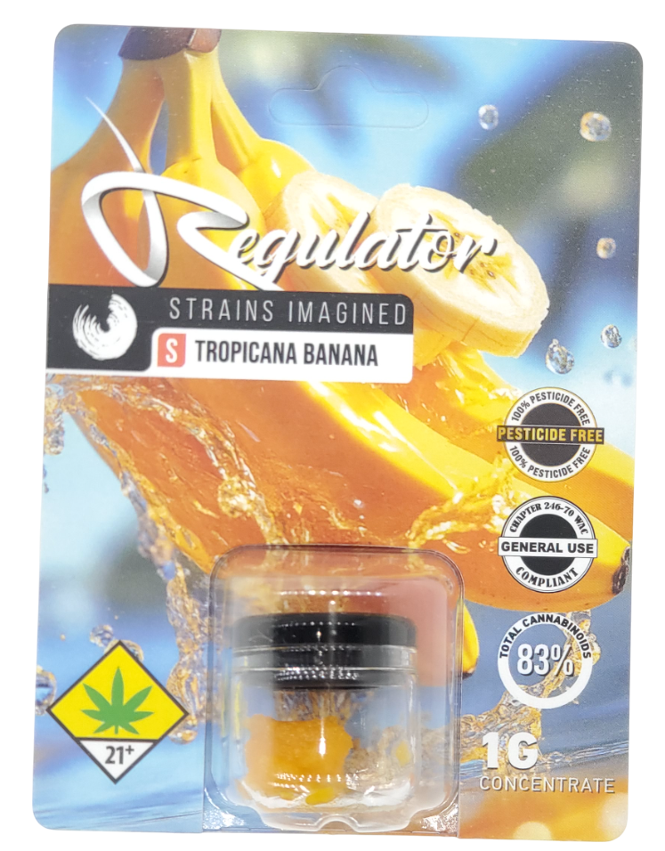 Photograph of product: Regulator CON Tropicana Banana Sugar Wax Hydrocarbon Extract 1g