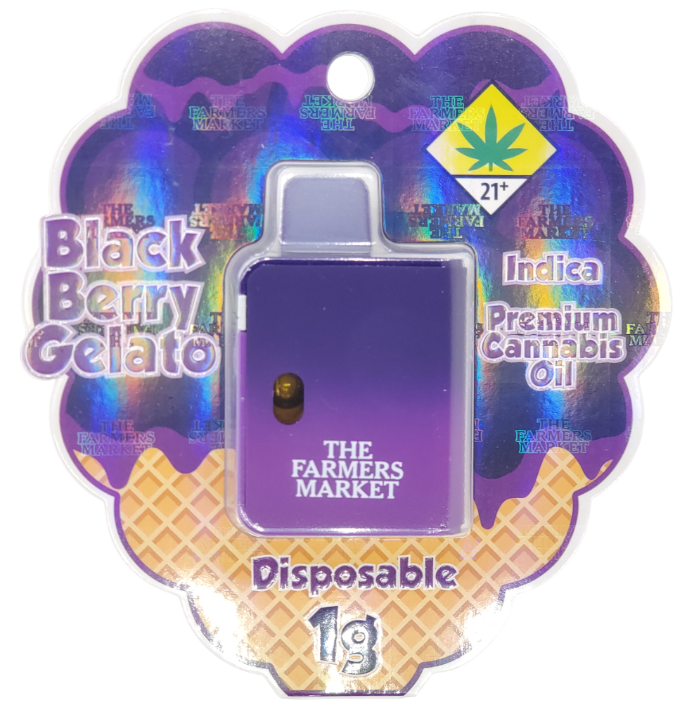 Photograph of product: The Farmers Market VAPE Blackberry Gelato Disp 1g