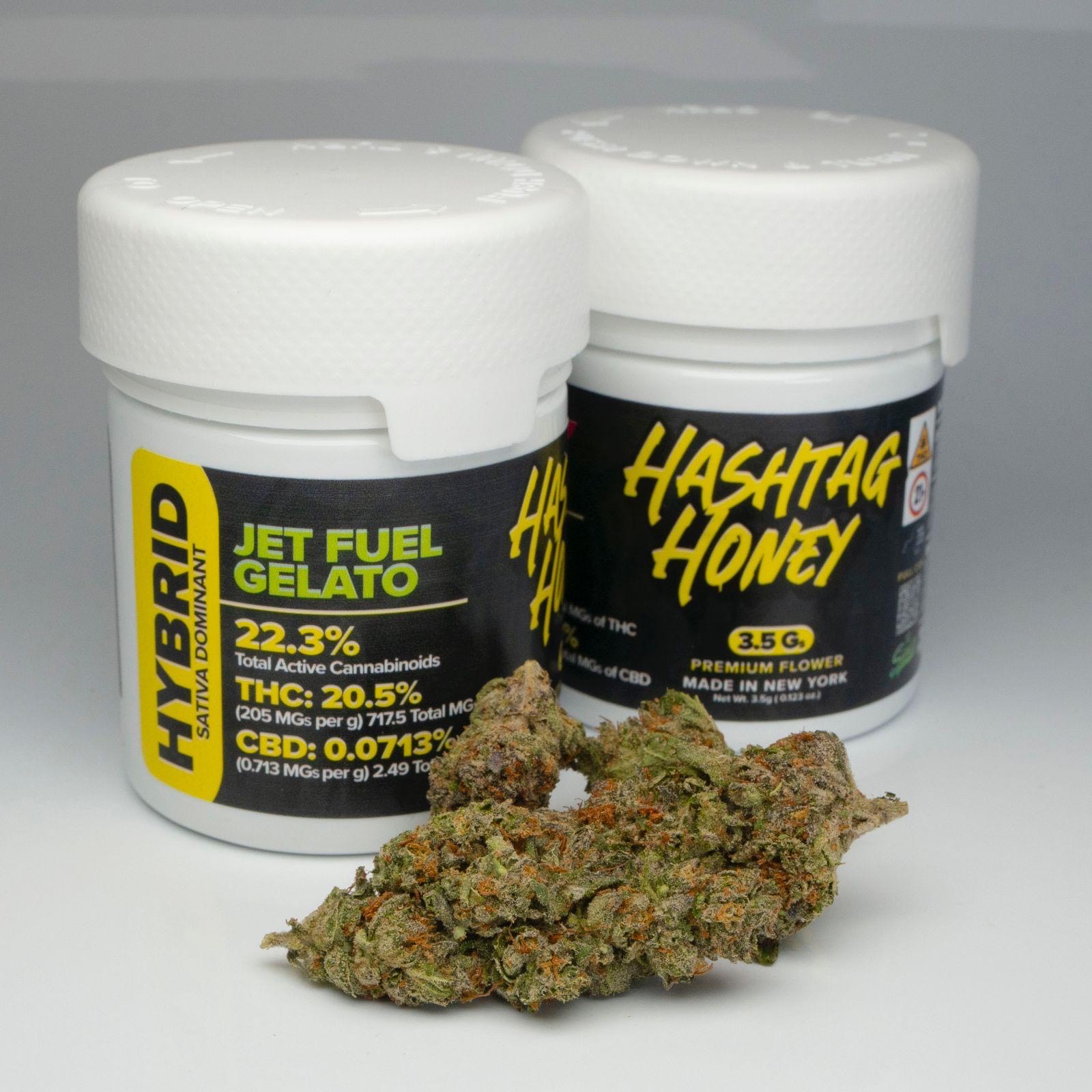 Photograph of product: au chocolattag Honey Jet Fuel Gelato 3.5G Jar (Hybrid-Oui'd)20.5%TH-oui
