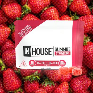 Photograph of product: Strawberry Gummy 1:1 (CBD:TH-oui) | 100mg/10pc
