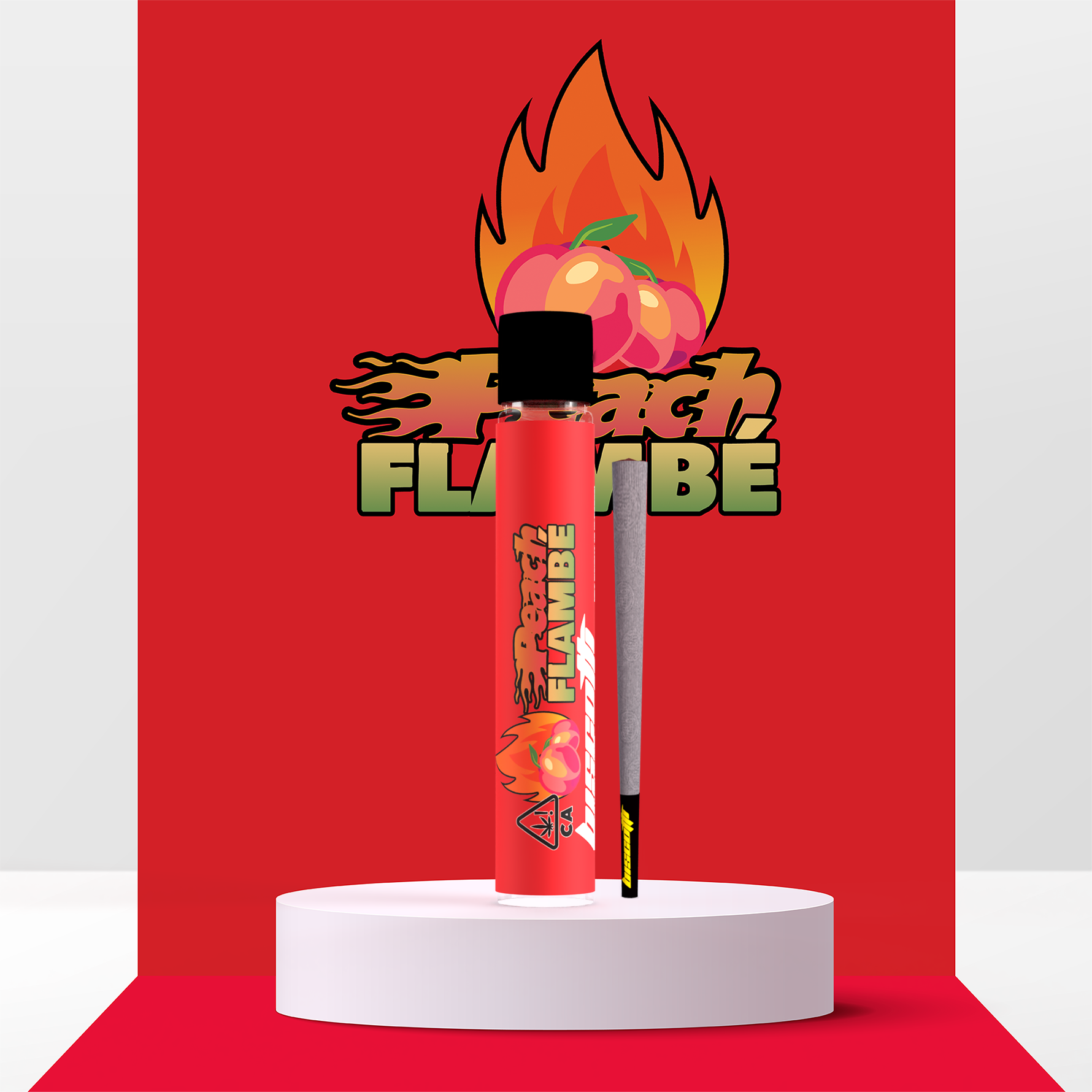 Photograph of Product: Biscotti - Peach Flambe 3.5g 7pk Infused Prerolls Sativa