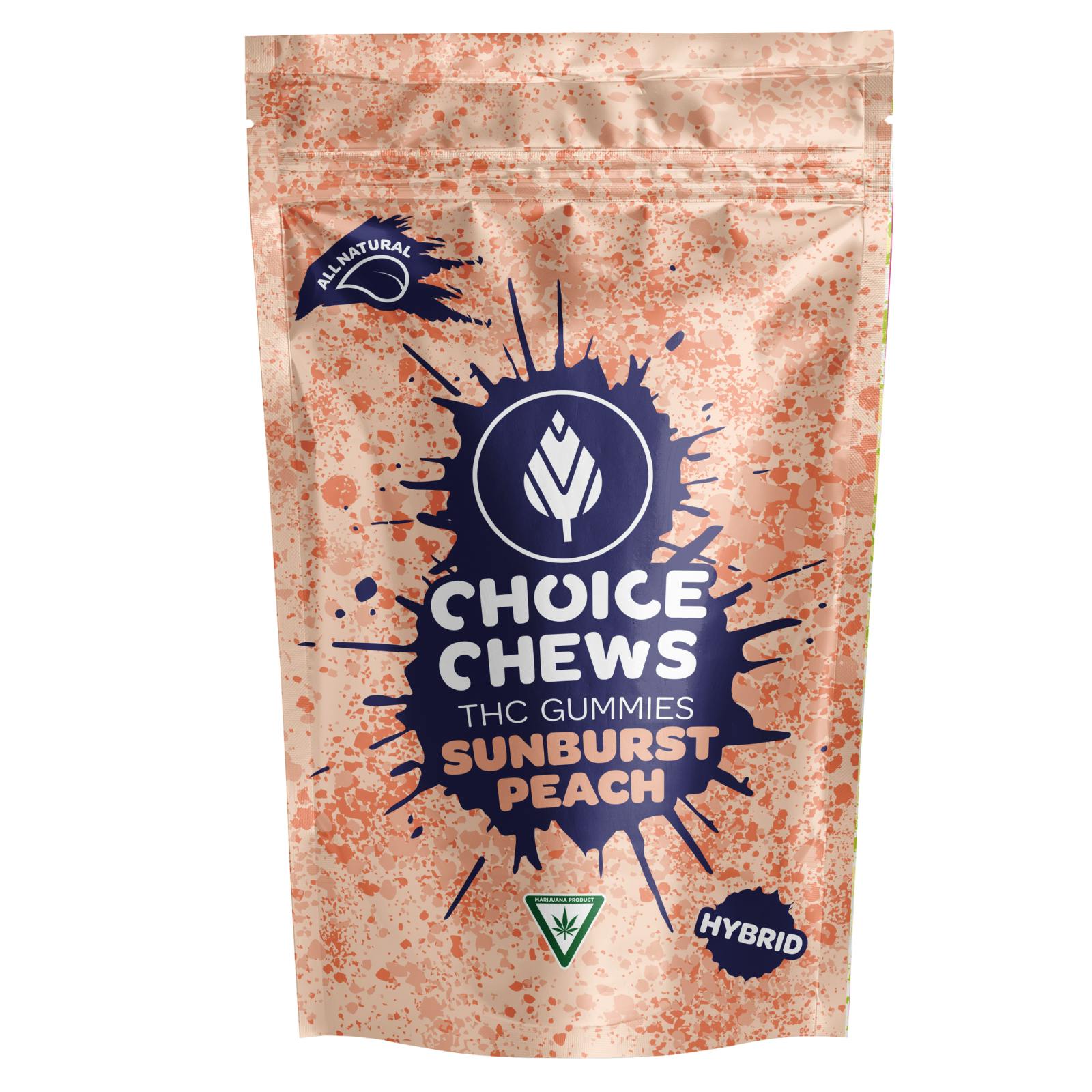 Photograph of product: Choice Chews | Gummies | Sunburst Peach | 100mg