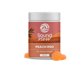 Photograph of product: SDV | Peach RSO Gummies | T99.2mg | 00122 | 20pk | I