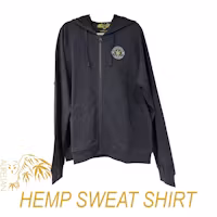 Photograph of product: Black Hemp Hoodie | X-Large | Green Leaf Central