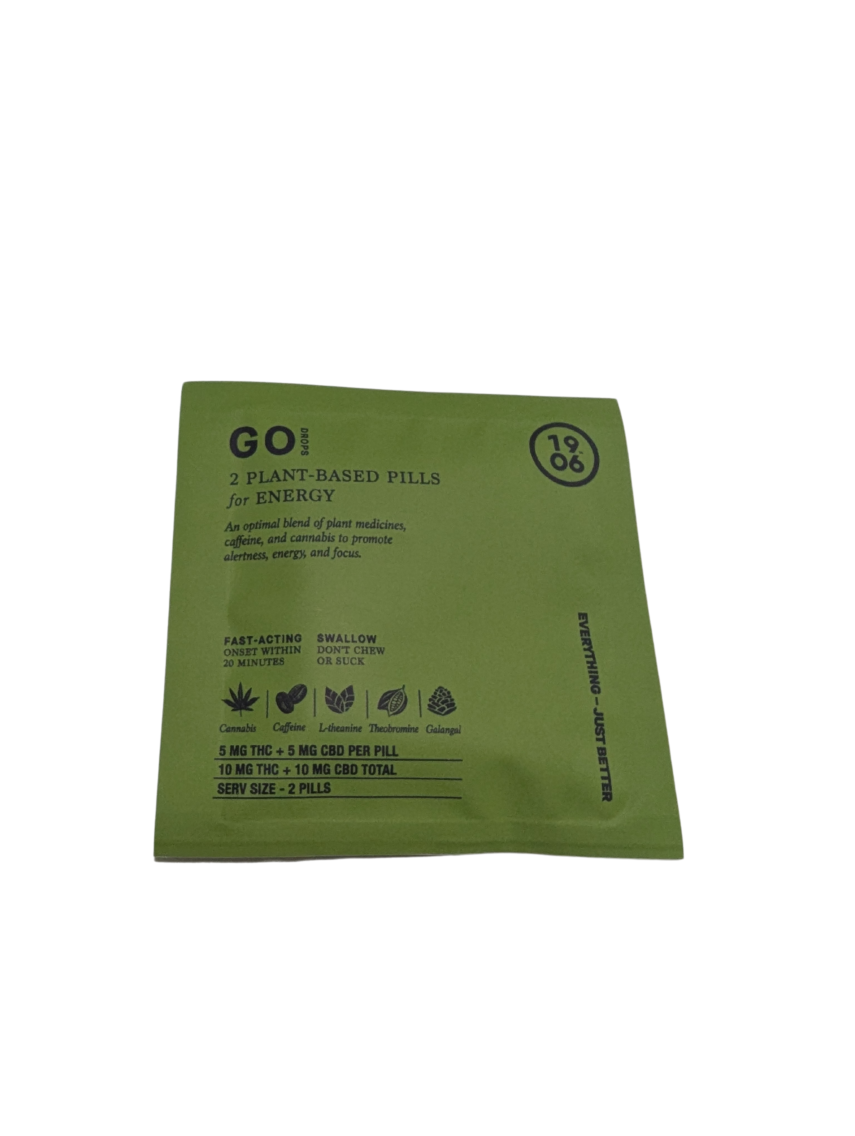 Photograph of product: 1906 | GO Drops |  Trial Pouch | 10mg