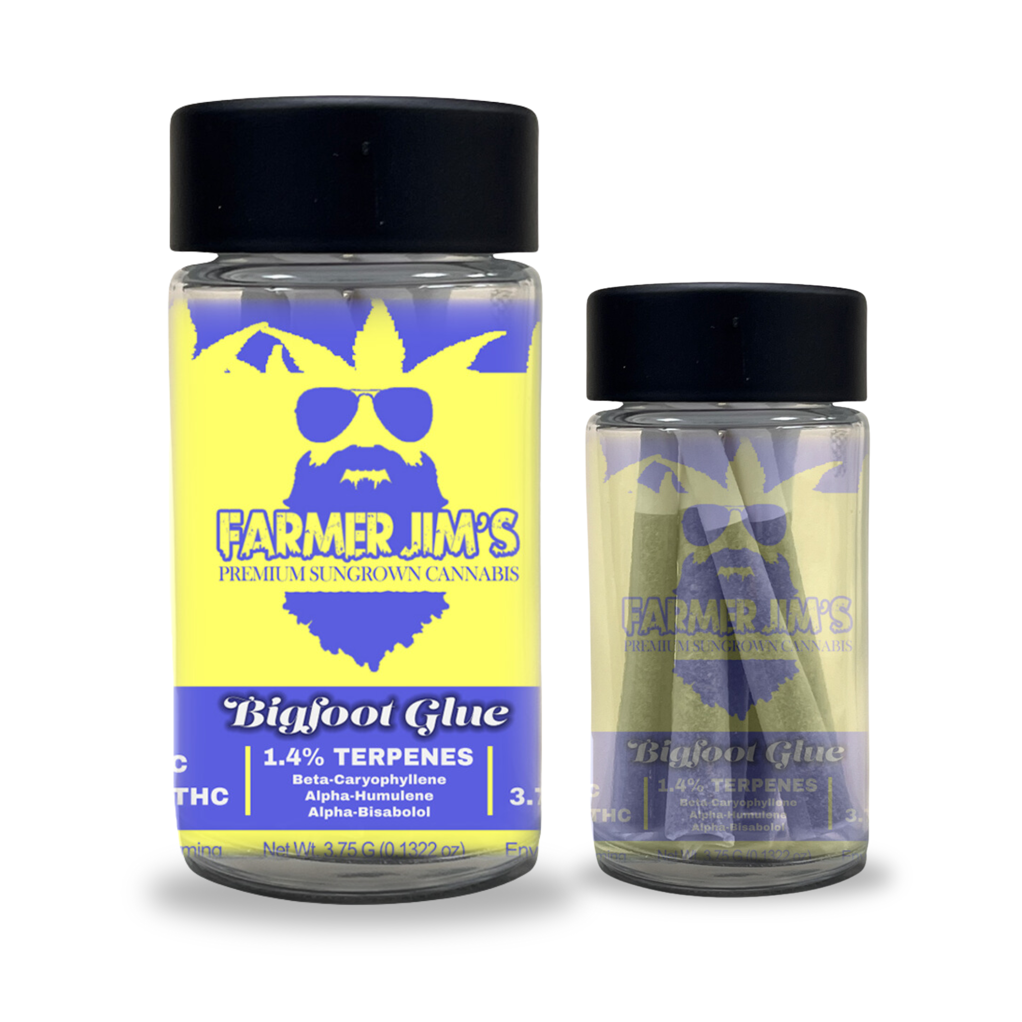 Photograph of product: Farmer Jim | BigFoot Glue Pre-Roll 5pk