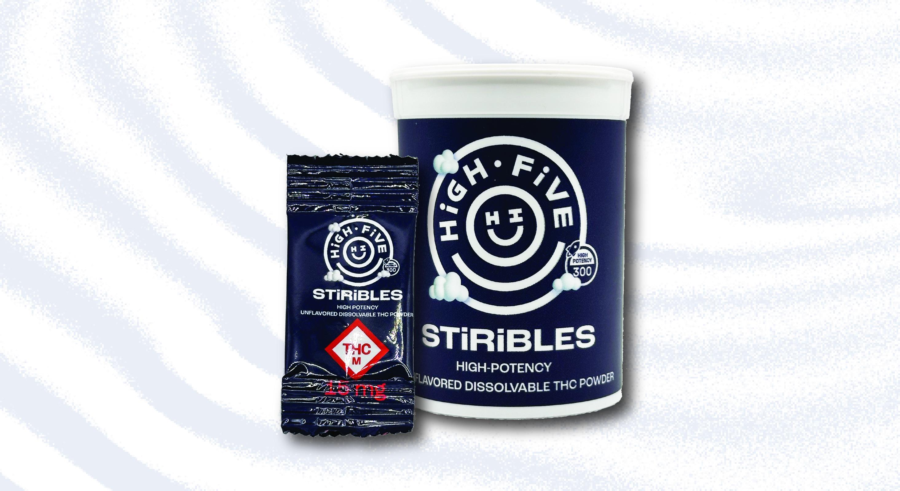 Photograph of product: HIGH FIVE - DRINK MIX - 300MG - 20PK - STIRIBLES DISSOLVABLE TH-oui