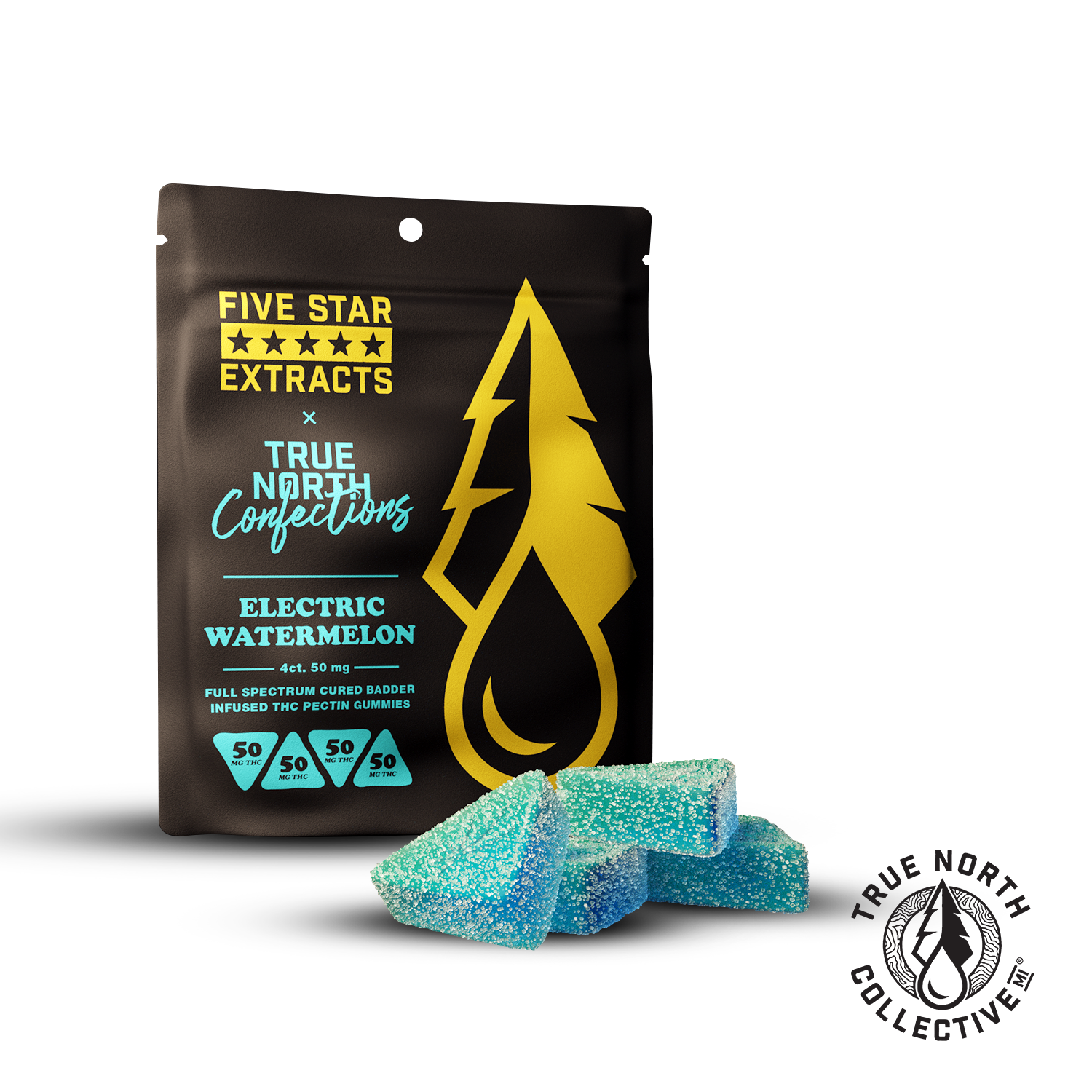 Photograph of product: Electric Watermelon Full Spectrum Cured Badder Gummies - 200mg