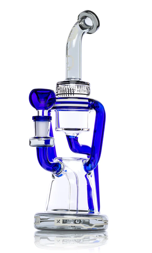 Photograph of product: Accessories | Hemper | Cyberpunk Bong XL - Blue | 12"