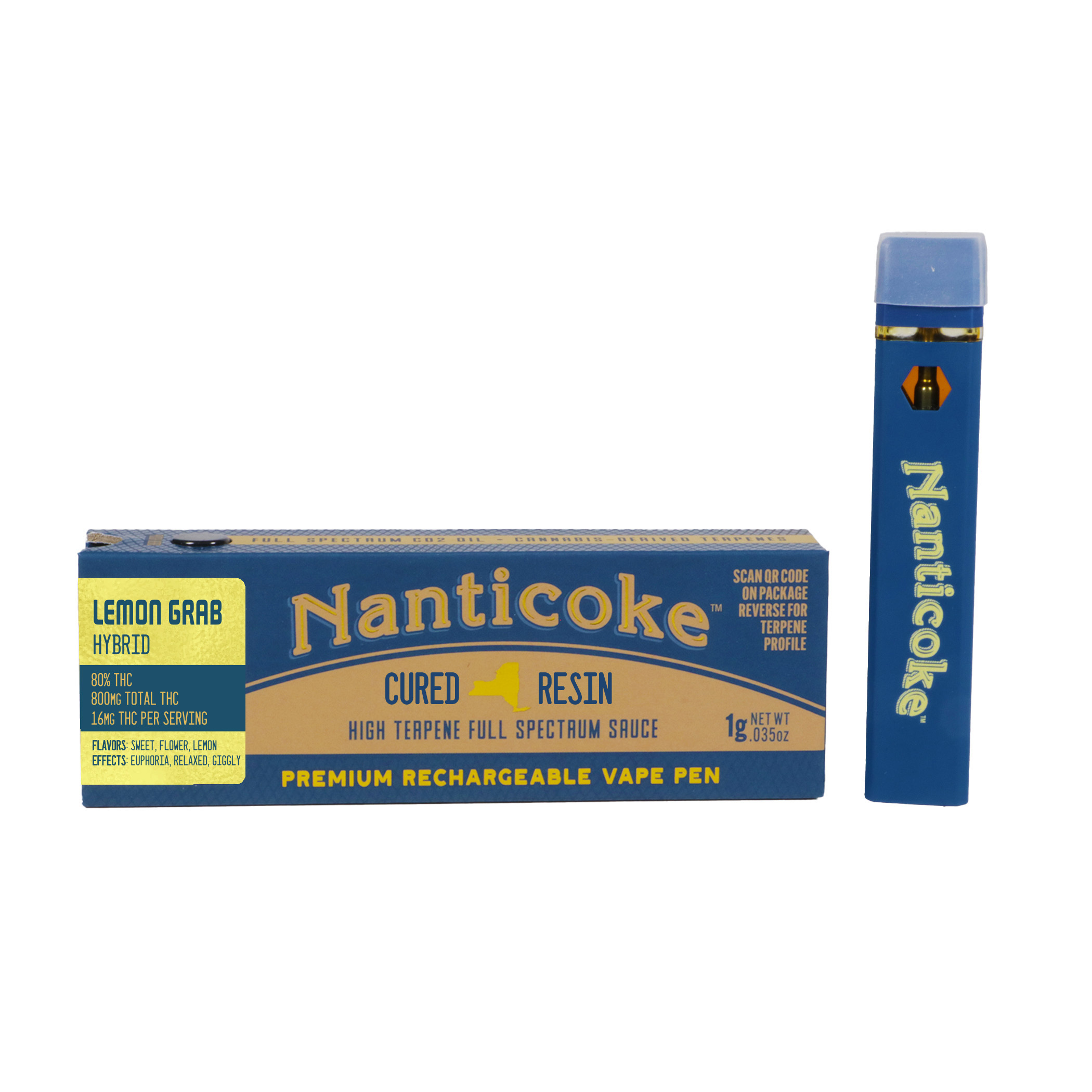 Photograph of product: Nanticoke - Lemon Grab Cured Resin - Vape Pen