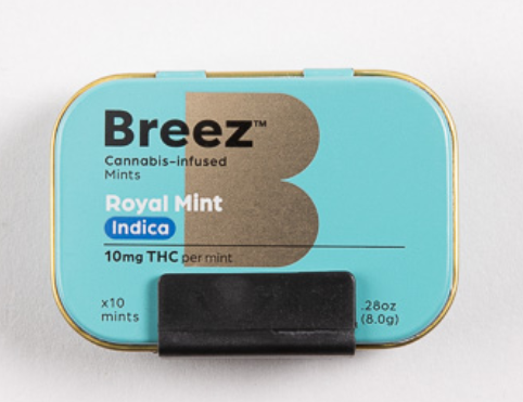Photograph of product: Breez Royal Mint Oui'd Tin 100MG