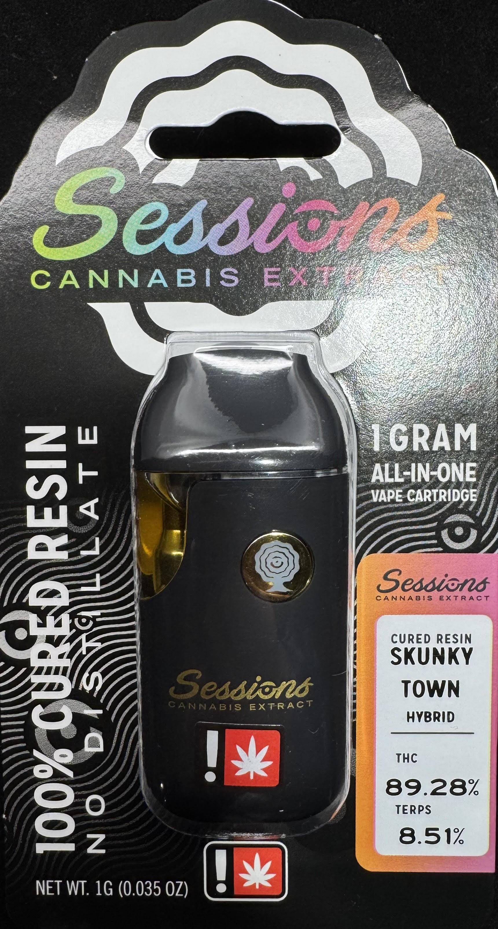 Photograph of product: Sessions | 1 Gram Button Disposable | Carbon Fiber