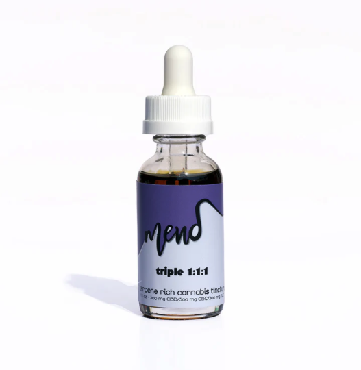 Photograph of Product: Mend Botanical | Triple 1:1:1 | CBD:CBG:THC Tincture
