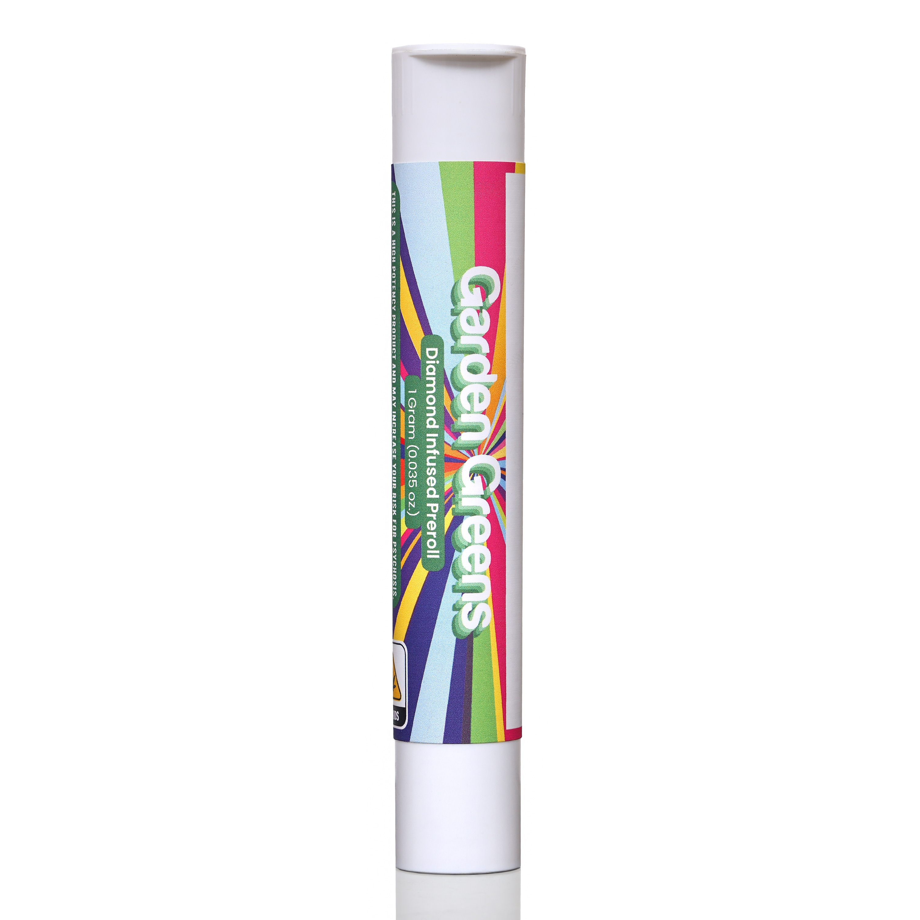 Photograph of Product: Garden Greens Triple OG Diamond Infused Pre-roll (REC)