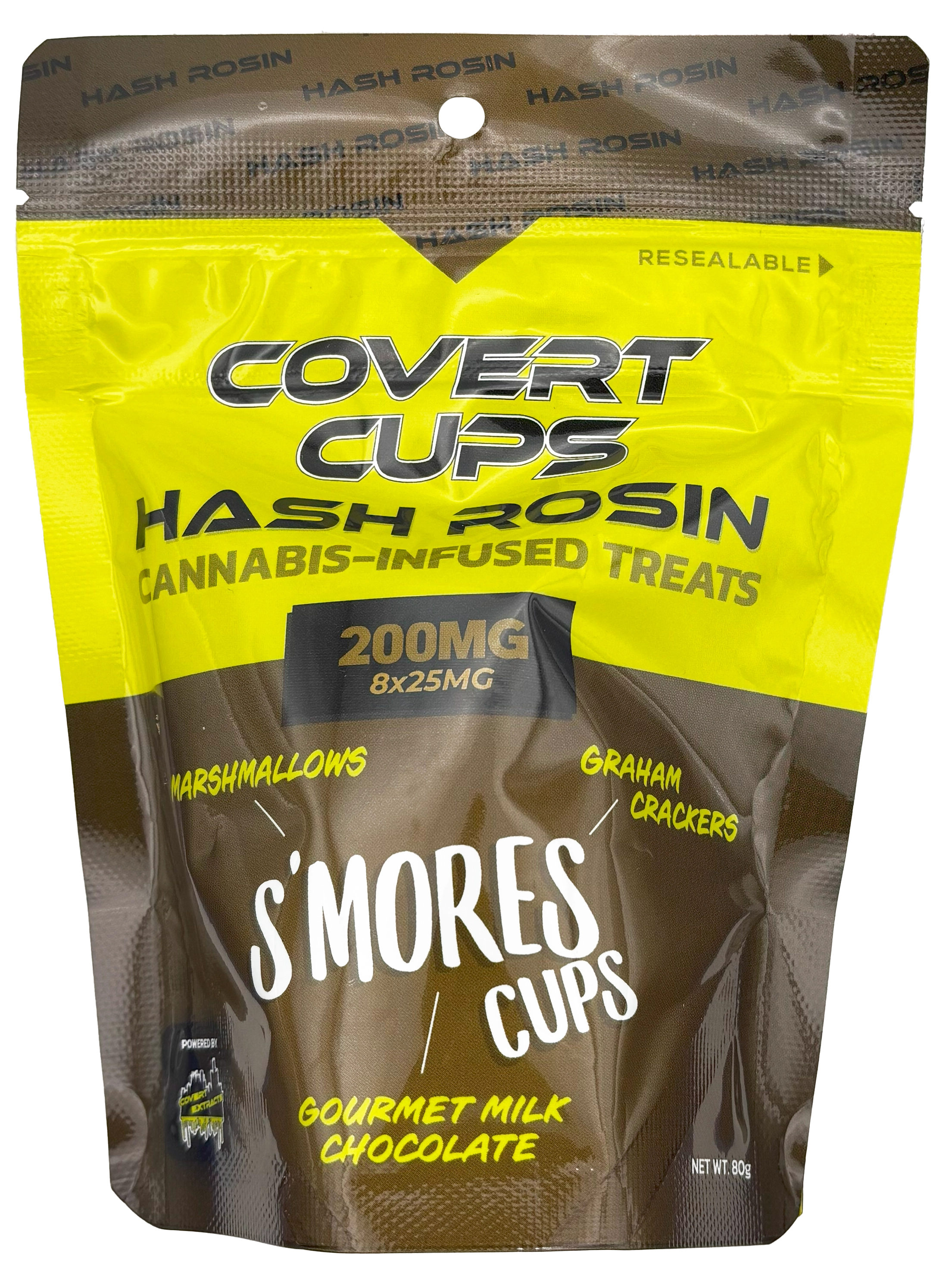 Photograph of product: Covert Cups | S'mores | Chocolate au chocolat Rosin Edible | 200mg TH-oui