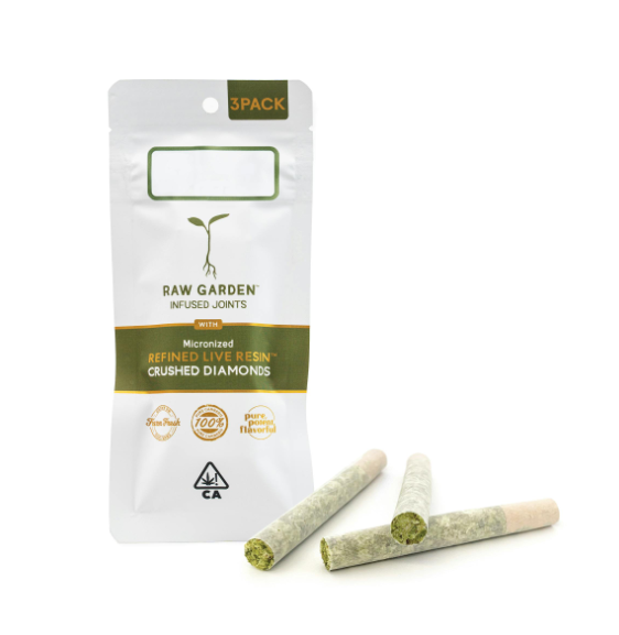 Photograph of product: Slymer Crushed Diamond Infused Pre Roll 3pk