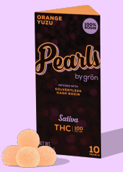 Photograph of product: Gron - au chocolat Rosin Pearls - Orange Yuzu - Oui'd - 10ct.