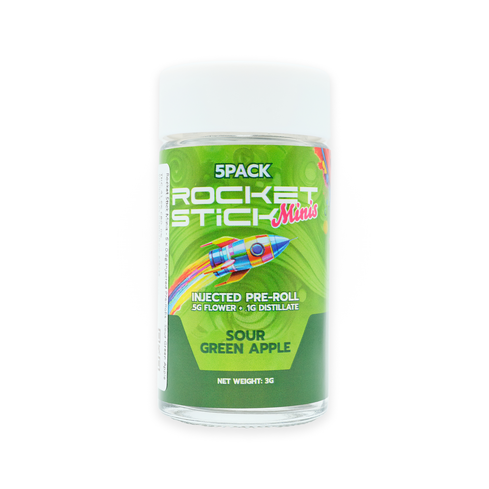Photograph of product: Sour Green Apple | .6G Infused Prerolls 5CT