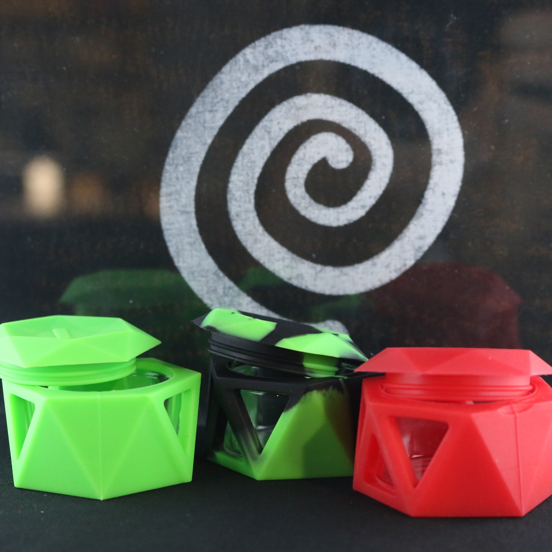 Photograph of product: Ooze Geode Silicone and glass
