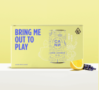 Photograph of product: CANN Lemon Lavender 4MG CBD 2MG THC 6 pack - 