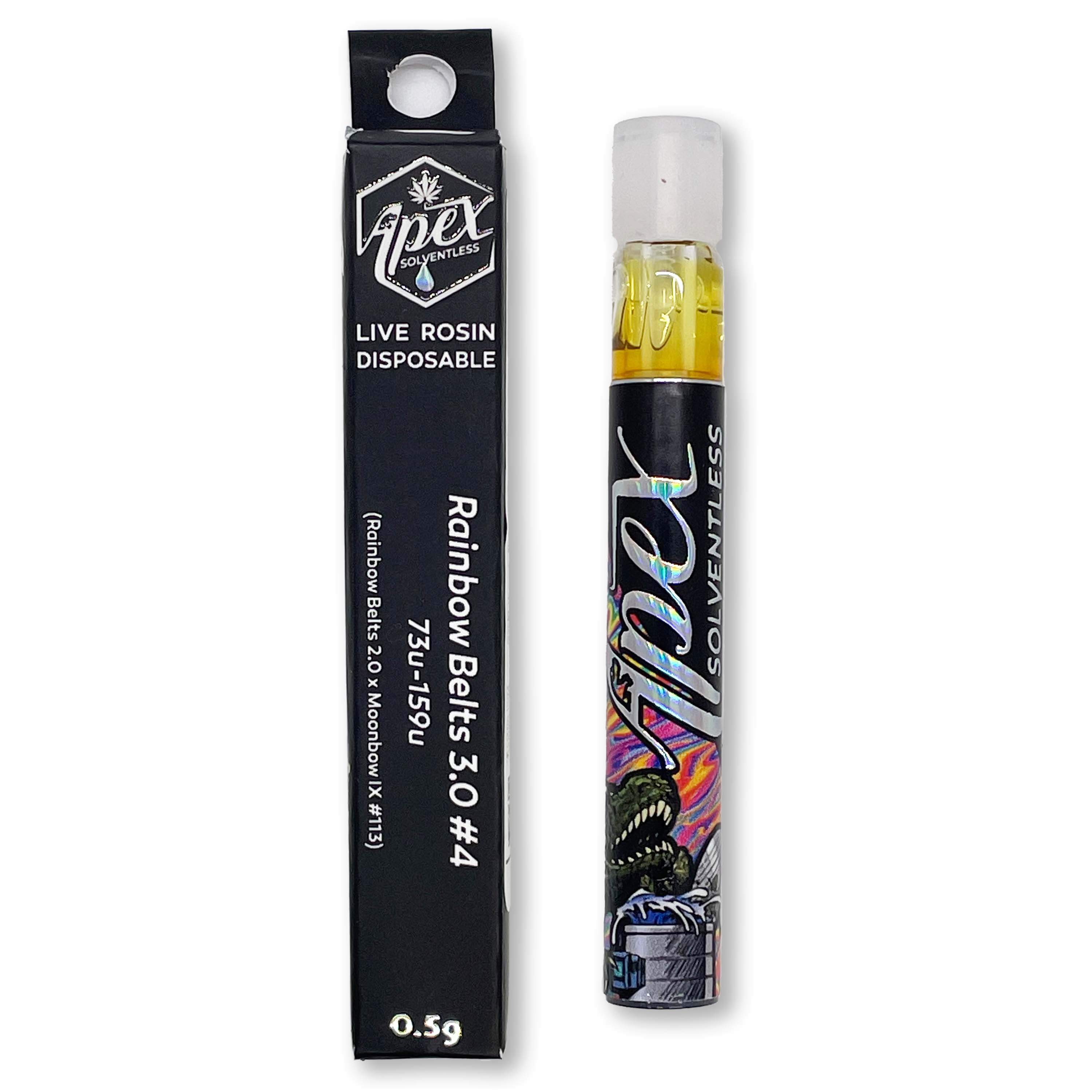 Photograph of product: Apex Solventless - Rainbow Guava Live Rosin Disposable Vape - 0.5g