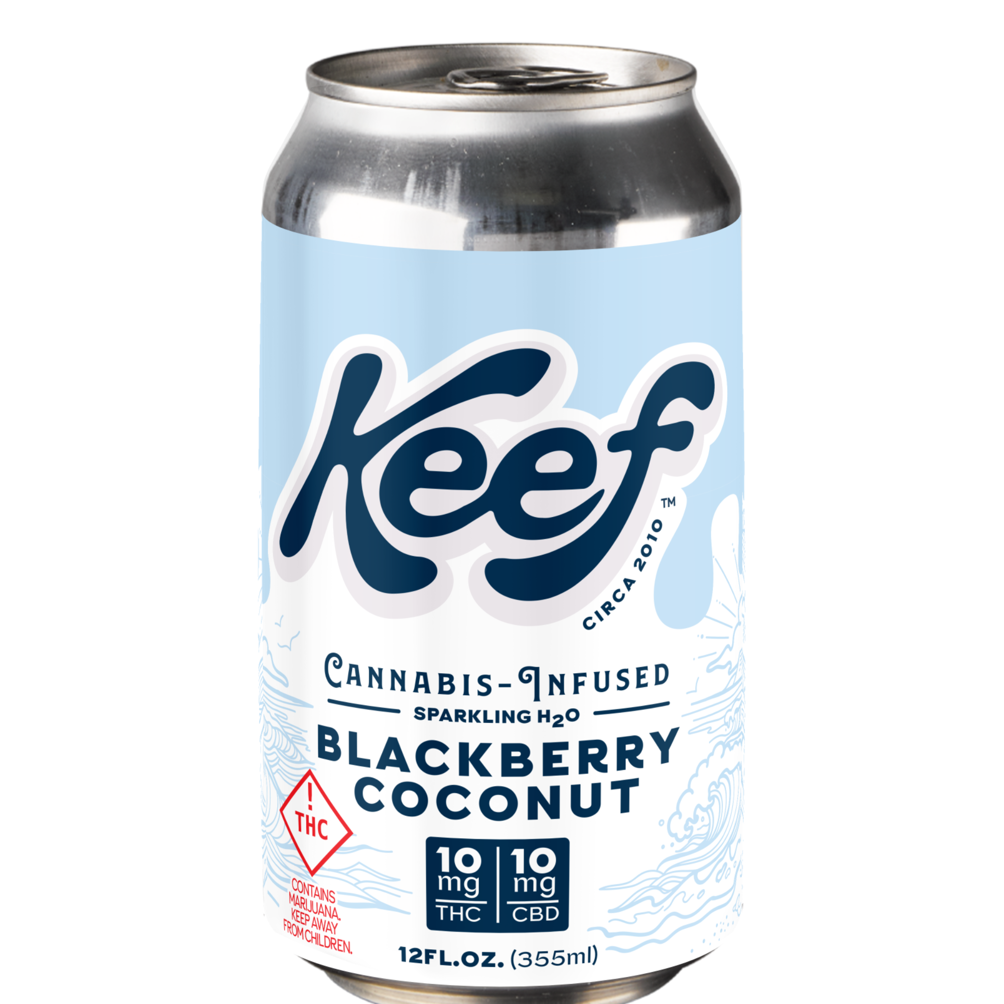 Photograph of product: Keef Sparkling H2O- Blackberry Coconut