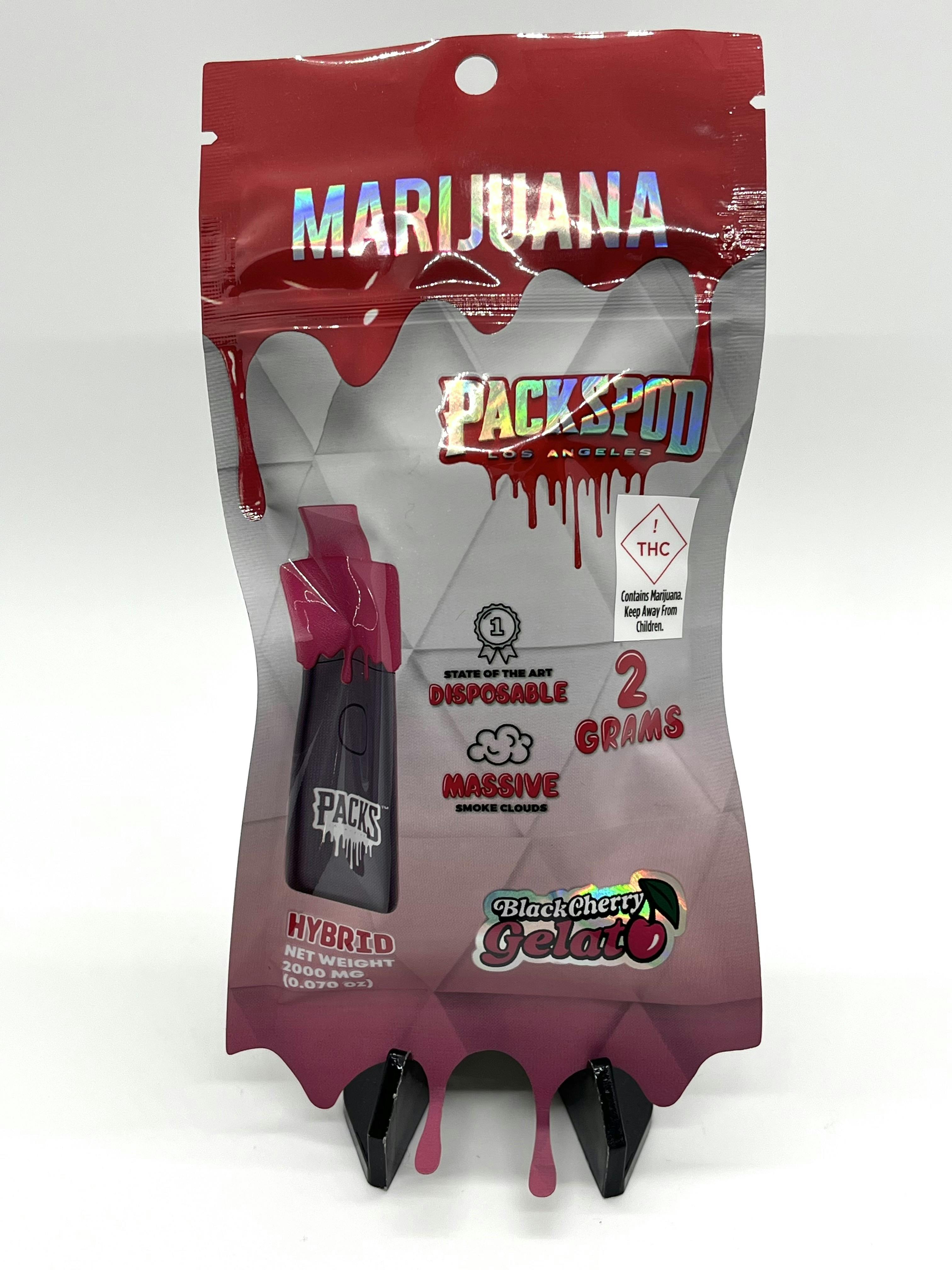 Photograph of product: PacksPod Los Angeles | 2 Gram Disposable | Black Chery Gelato