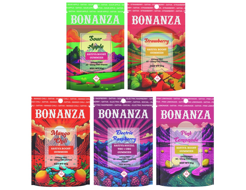 Photograph of product: Bonanza Gummies - Strawberry (S) 100mg TH-oui
