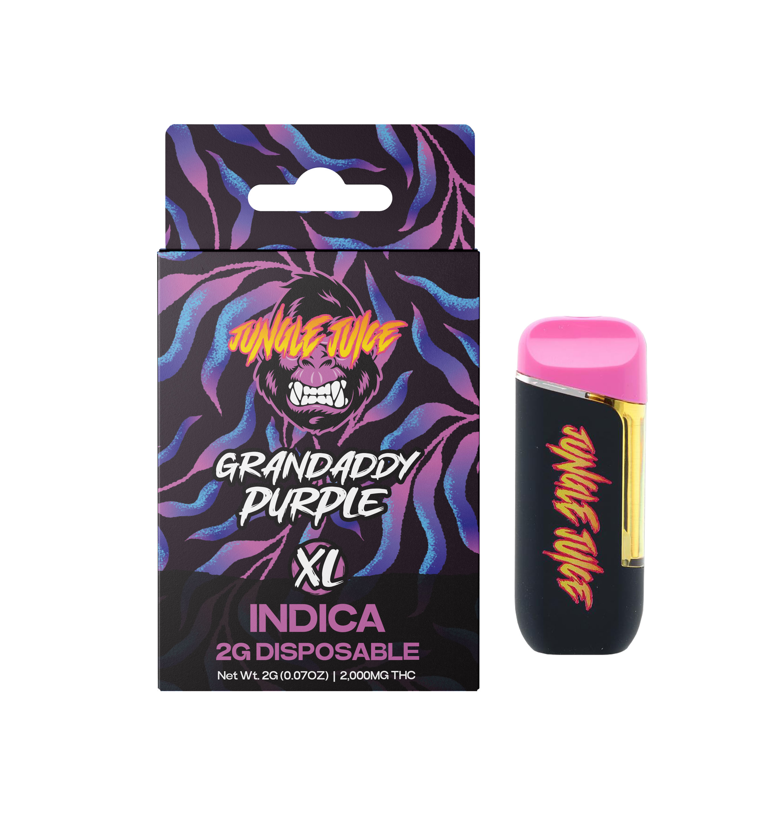 Photograph of product: Jungle Juice - Grandaddy Purple Disposable 2g