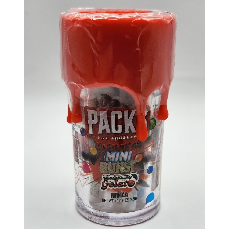 Photograph of product: Packs - Black Cherry Gelato Mini Burst Infused Pre-Roll 5pk
