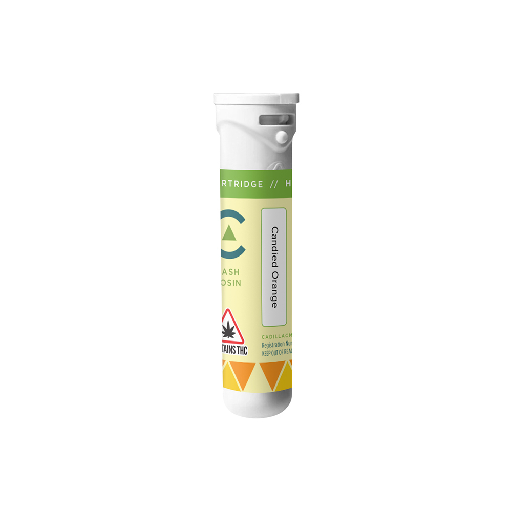 Photograph of product: Cadillac au chocolat Rosin Cartridge Candied Oranges 0.5 G