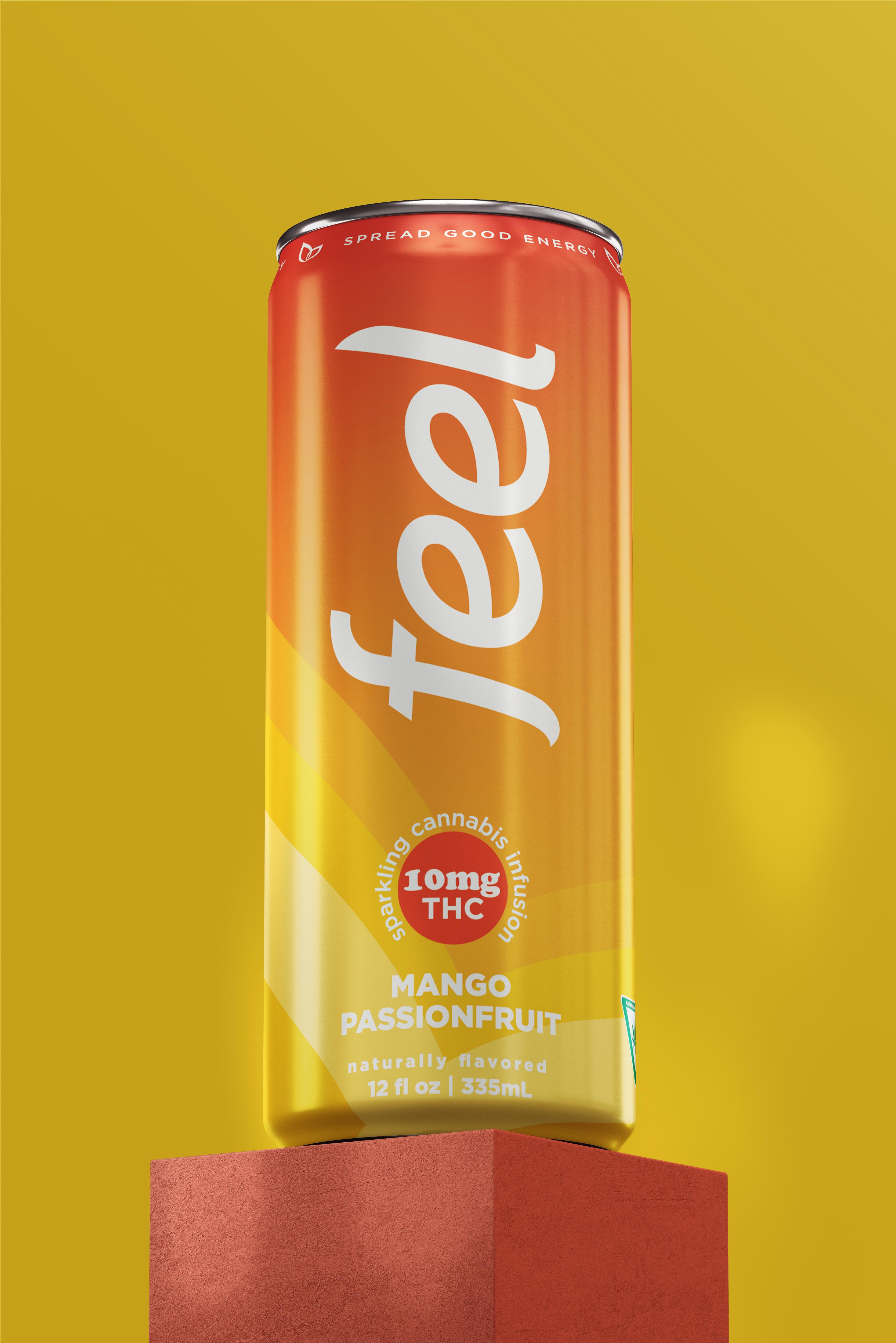 Photograph of product: Feel Energy - 10mg Sparkling Drink - Mango Passion Fruit