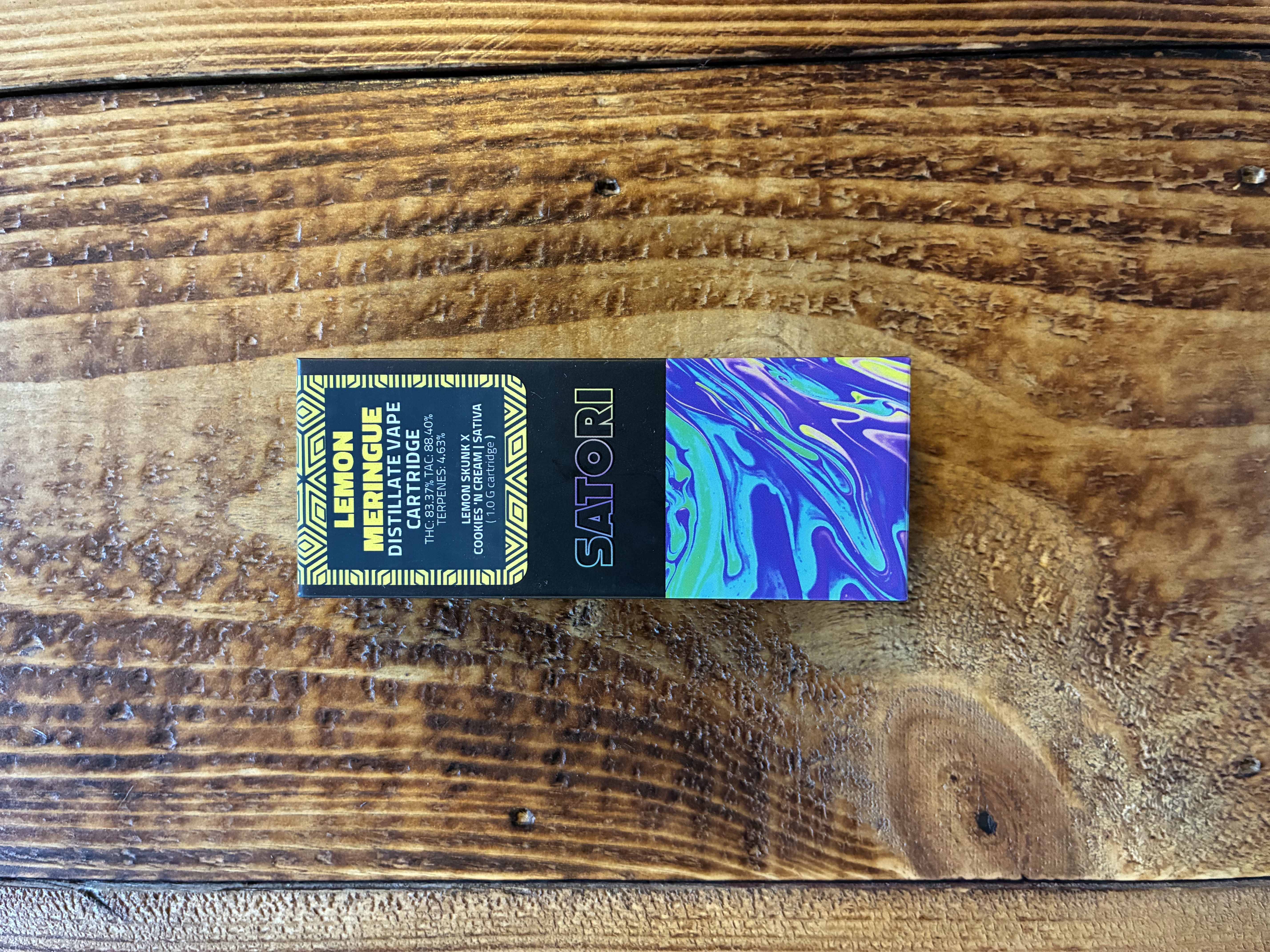 Photograph of product: Satori Lemon Meringue Distillate Vape Cartridge