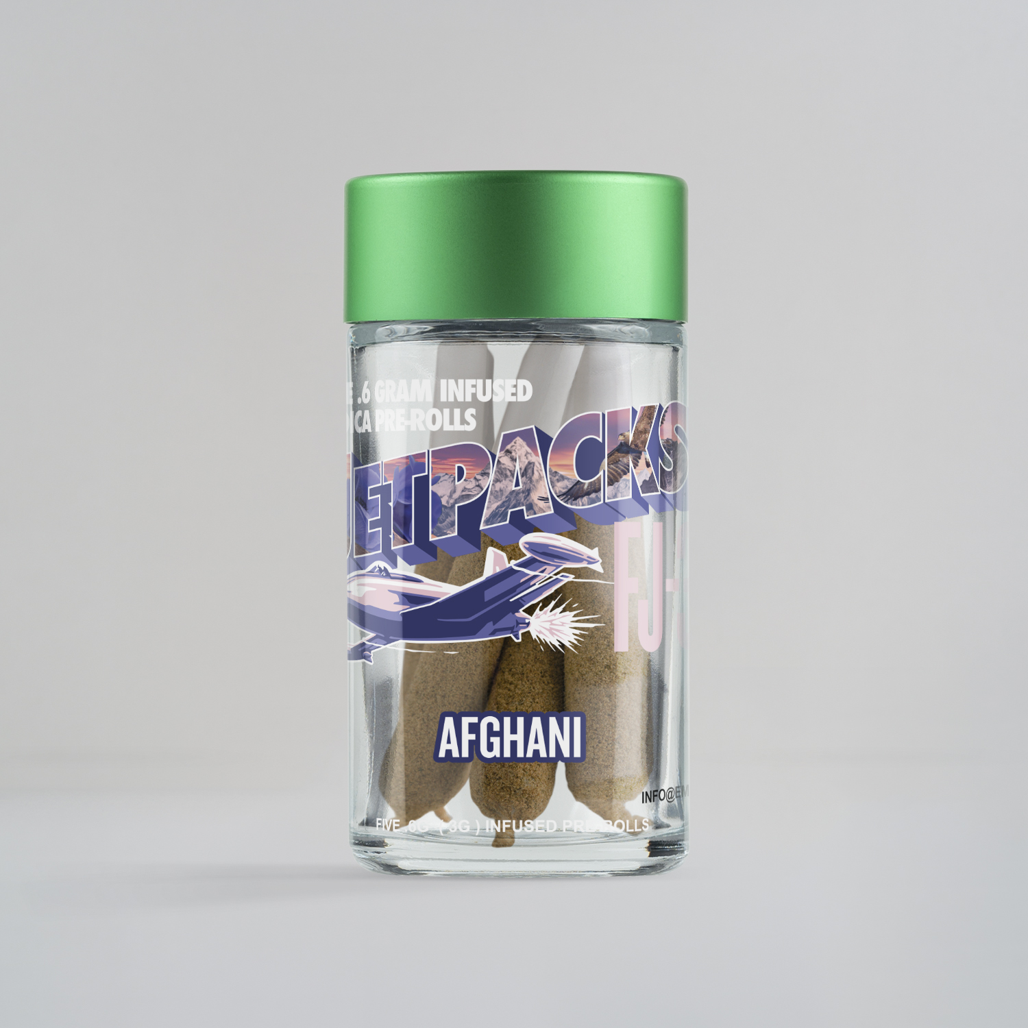 Photograph of Product: Afghani FJ-3 Infused Pre-rolls | 0.6G 5-Pack