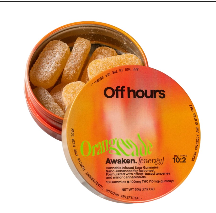 Photograph of product: Off Hours - Orangeade (Awaken) - Gummies - 100 mg