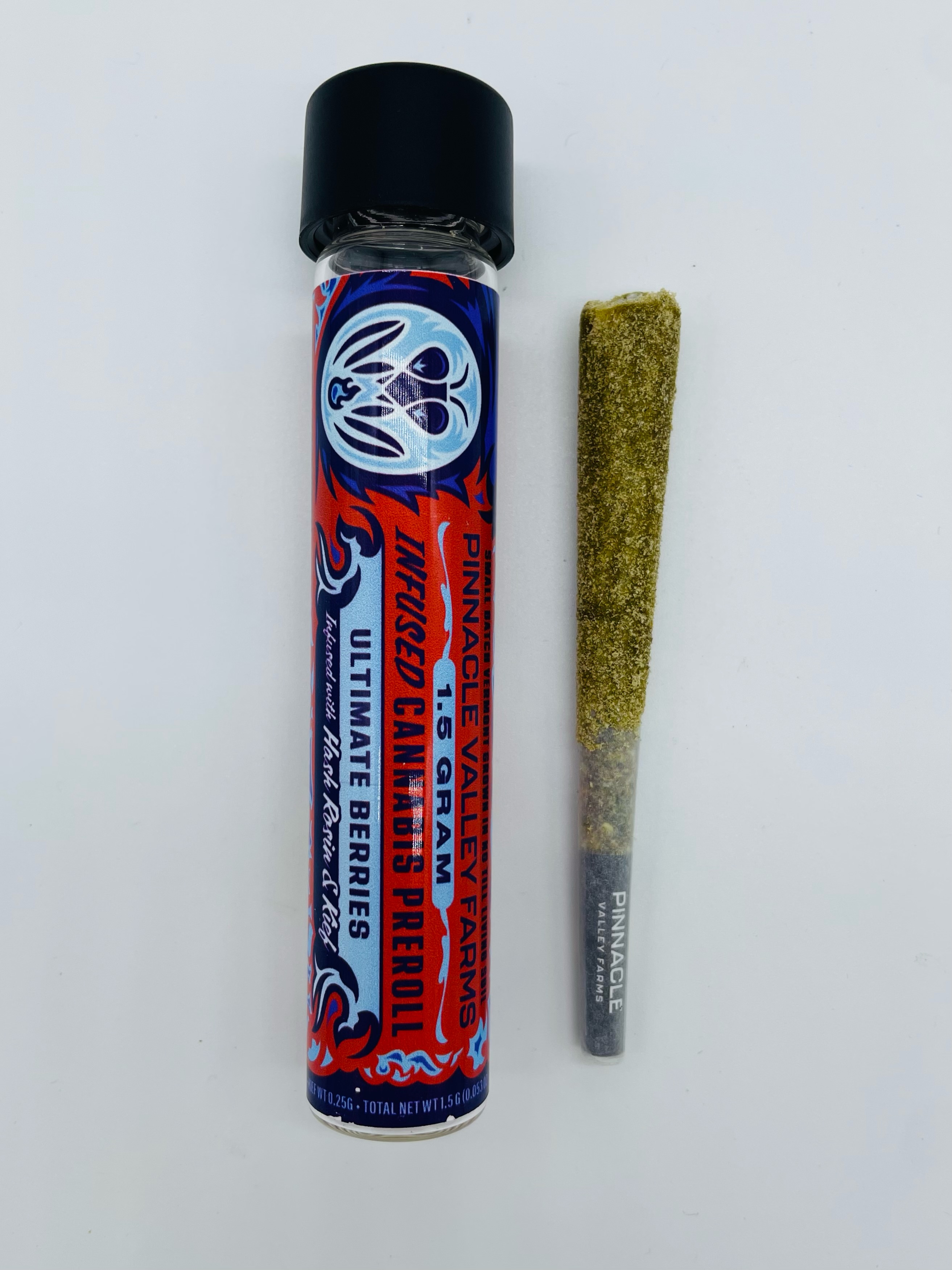 Photograph of product: Pinnacle Valley Farms | Ultimate Berries | Infused Preroll | 1.5 g | 39.78% TH-oui