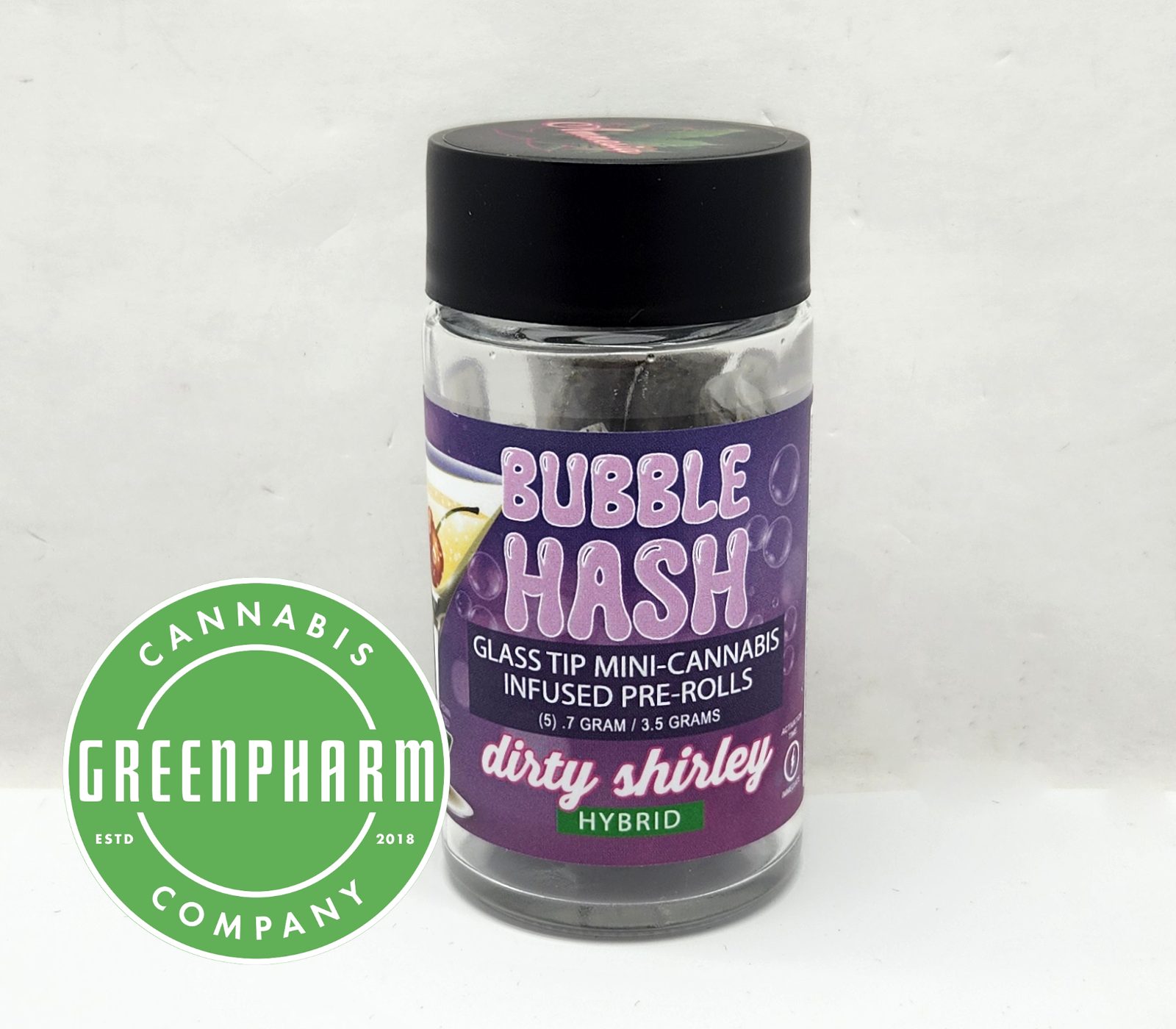 Photograph of product: Infused Pre-Roll | Amnesia | Dirty Shirley Bubble au chocolat Infused 5 Pack