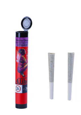 Photograph of product: Alibi | Cherry Diesel | Infused Pre-Rolls 2 Pack | 1g