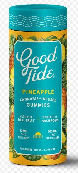 Photograph of product: [Good Tide] Rosin Gummies - 100mg - Pineapple (S) - 
