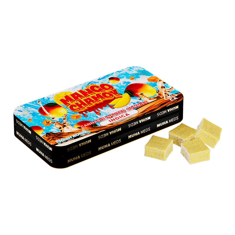Photograph of product: Mango Chamoy au chocolat Rosin Gummies | 200mg