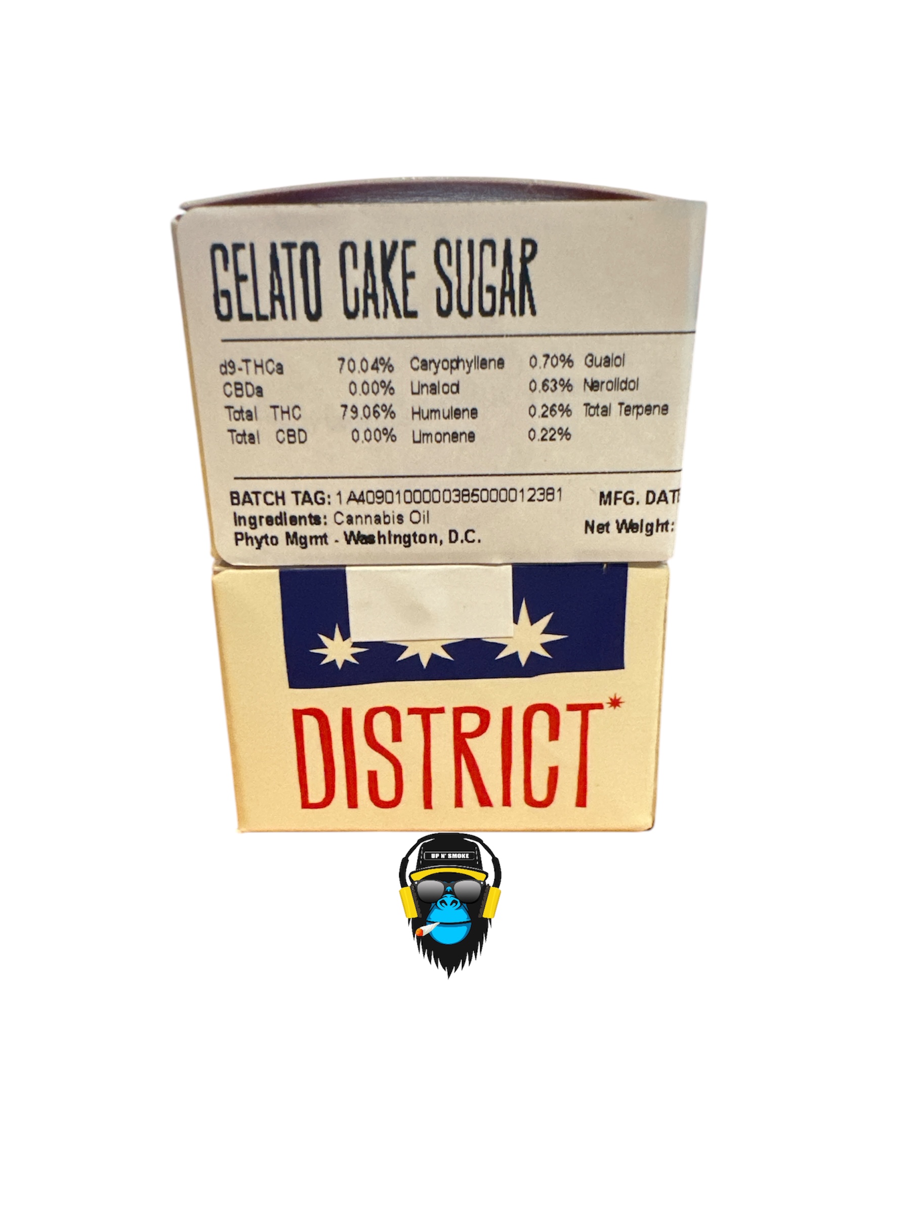 Photograph of product: District Oui'd: Gelato Cake 1G Live Resin Sugar