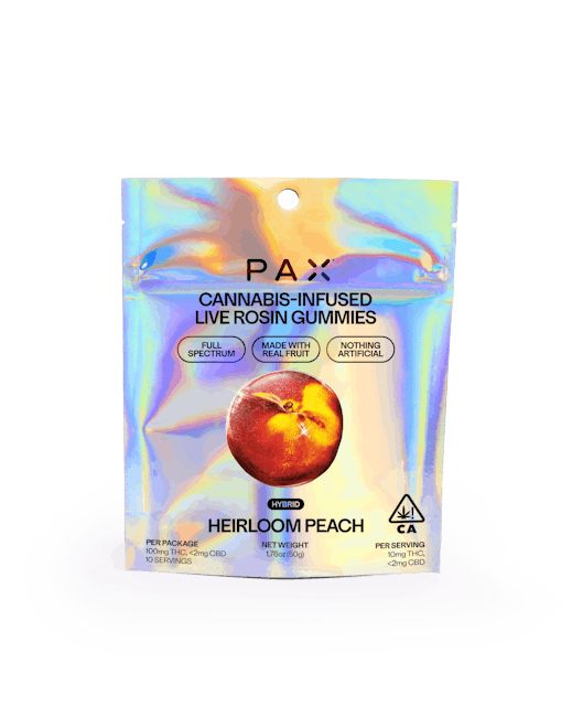 Photograph of product: Heirloom Peach | Rosin Gummies| 100mg