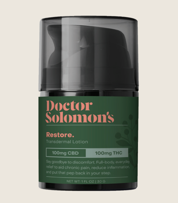 Photograph of product: Dr Solomon's | Restore Lotion | 100mg TH-oui 100mg CBD