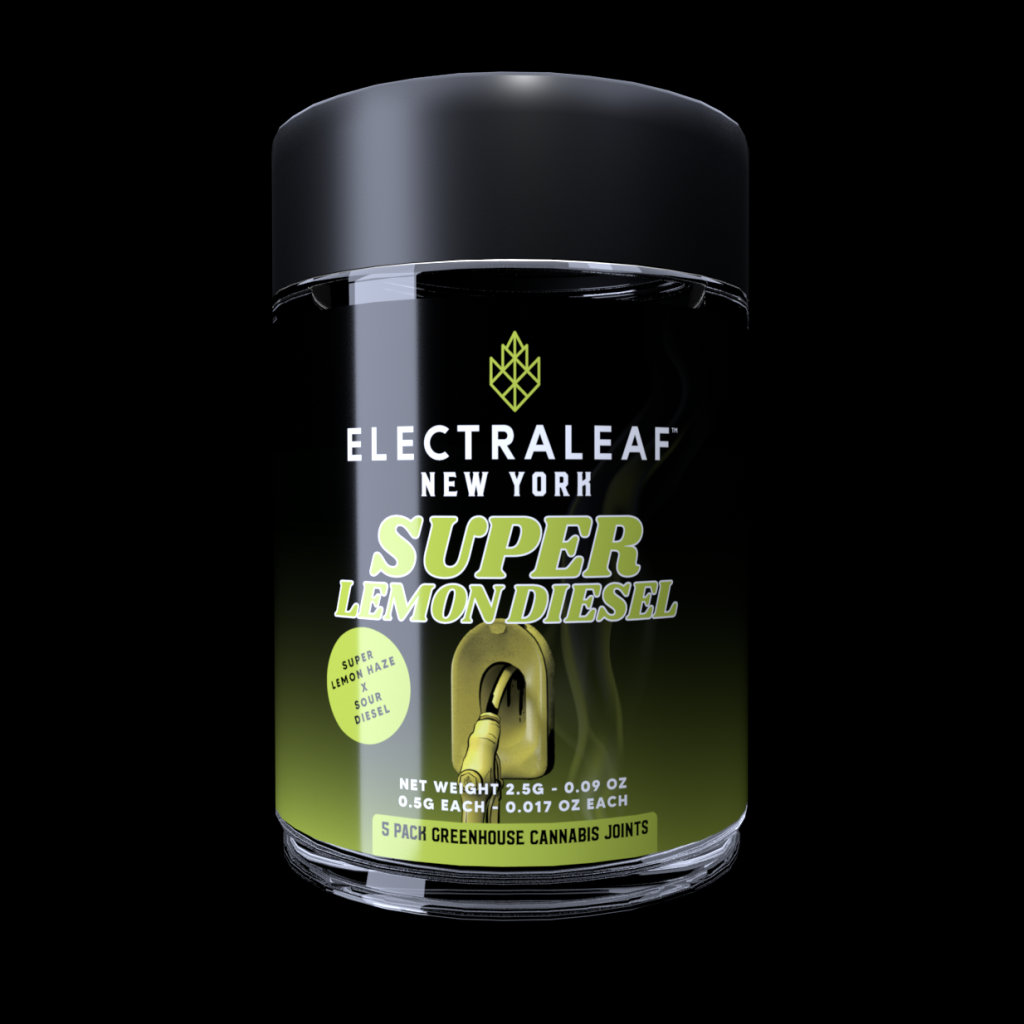 Photograph of product: ElectraLeaf | Super Lemon Diesel | Pre- Roll .5G 5 PK