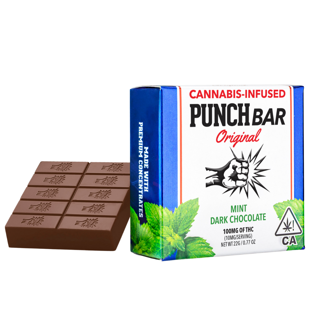 Photograph of product: MINT DARK CHOCOLATE SOLVENTLESS ROSIN BAR