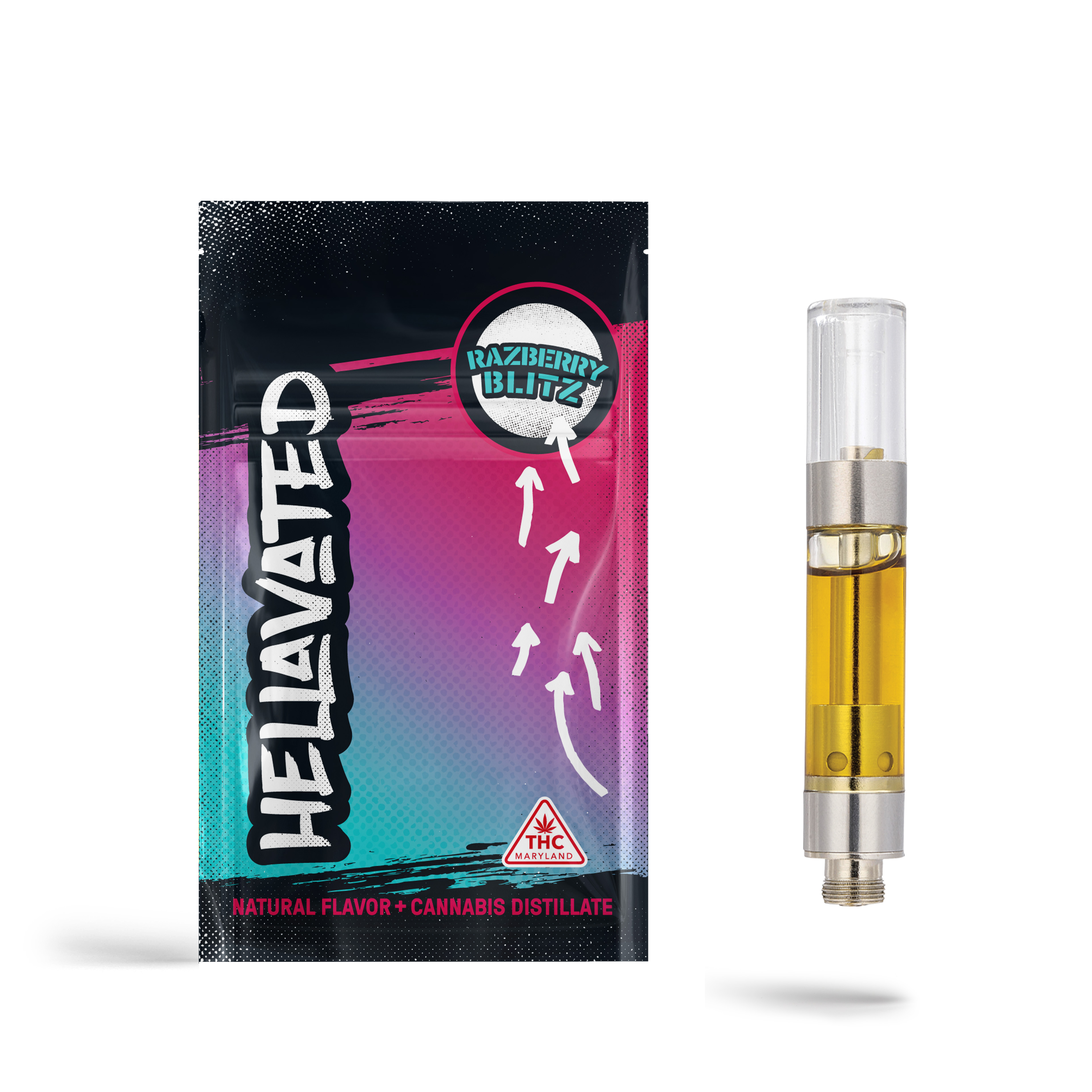 Photograph of Product: Raspberry Blitz Distillate Cartridge | 1g