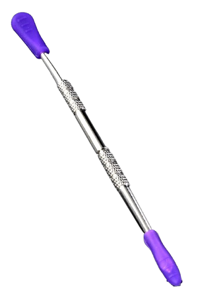 Photograph of product: CRCL | Metal Dab Tool With Colorful Silicone Ends (Purple M0392)