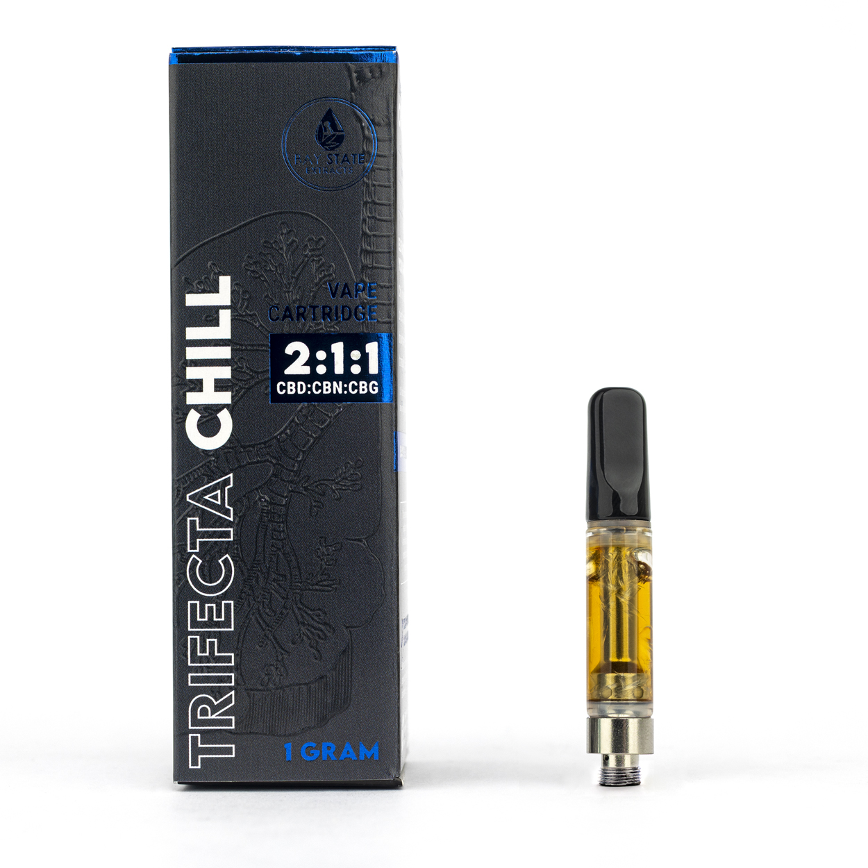 Photograph of product: Chill Cartridge  2:1:1 CBD:CBN:CBG | Trifecta |
