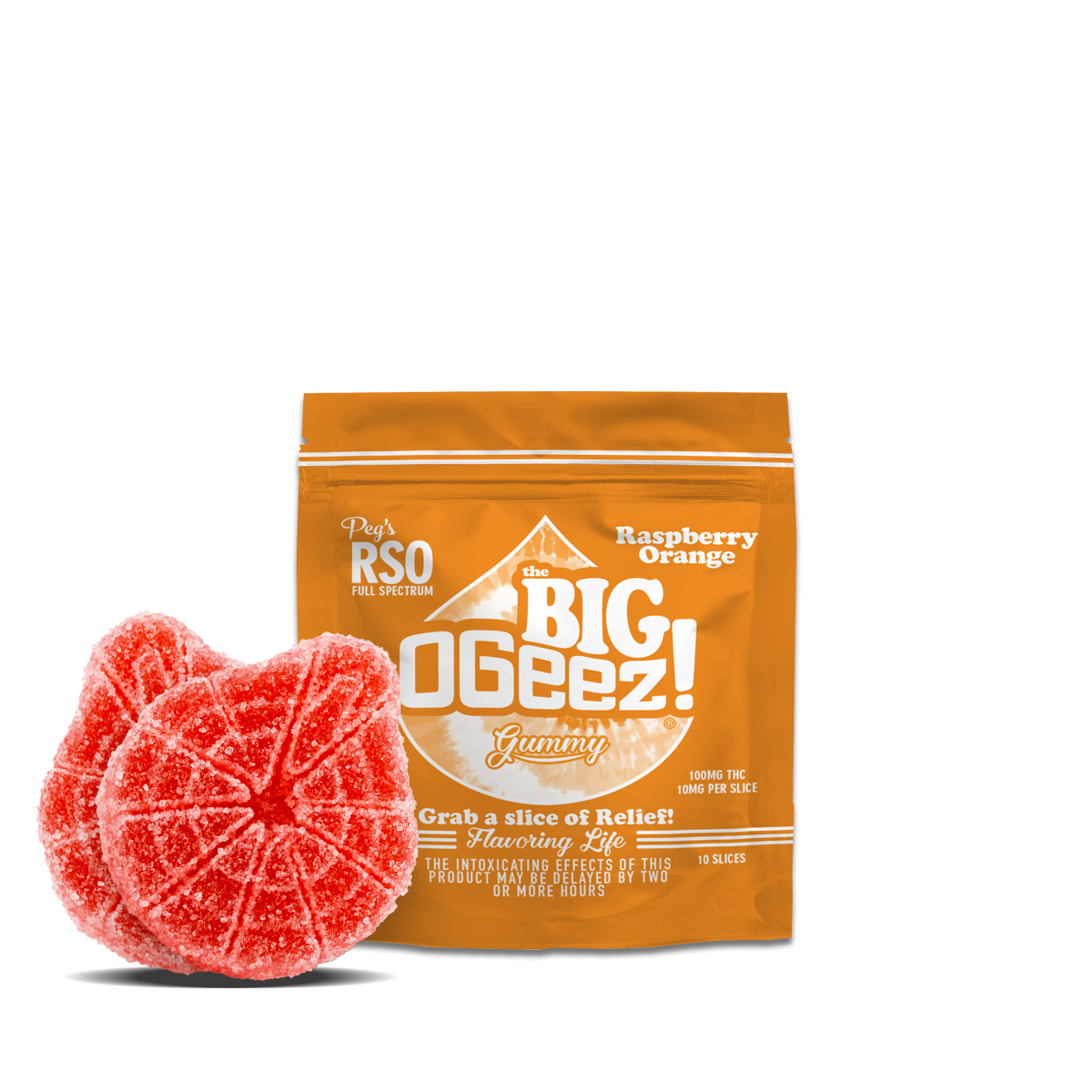 Photograph of product: BIG Peg's RSO Rasp Orange 100mg 1pk