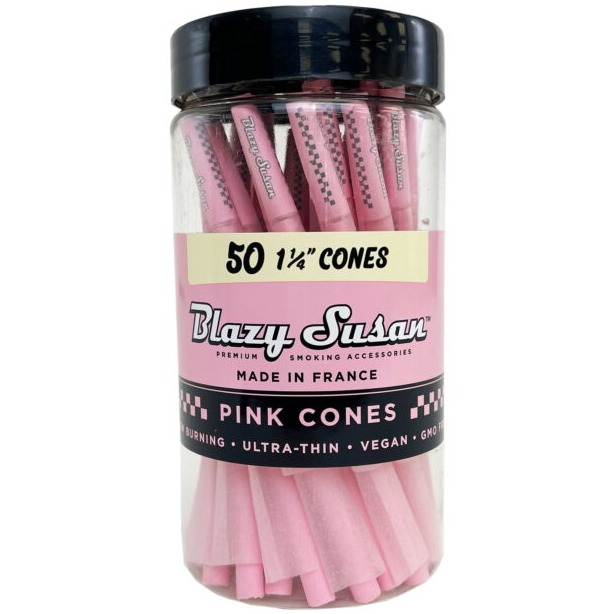 Photograph of product: Blazy Susan Pink Paper Cones 50ct